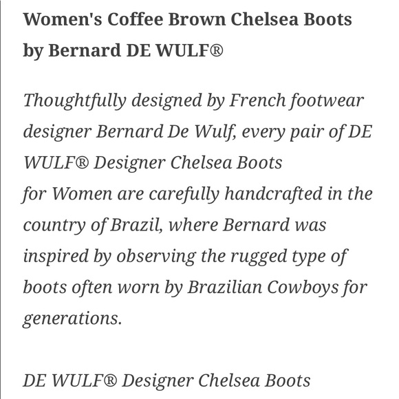 DE WULF Chelsea Water Resistant Brown Nubuck Leather Ankle Boots Size 10 - Picture 9 of 9